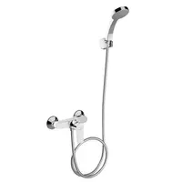 ก๊อกผสมยืนอาบแบบติดผนัง พร้อมฝักบัวสายอ่อน รุ่น Taut KOHLER K-74035T-4-CP