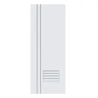 ประตูห้องน้ำ UPVC ไม่เจาะลูกบิด ECO-DOOR PG2 มีเกล็ด เซาะร่อง 70x180 ซม. สีขาว