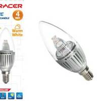 หลอดไฟ LED E14 4W วอร์มไวท์ หลอดจำปา RACER KATIE