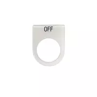 เนมเพลท OFF ขนาด 25 มม. สีขาว