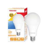 TOSHIBA BULB A70 E27 15W Warm White LED Bulb, Pear Shape