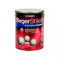 #B955 สีรองพื้นโลหะ BEGER SUPERGLOSS ENAMEL สีแดง 1แกลลอน