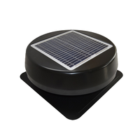 พัดลมระบายอากาศ Solar cell ติดหลังคา ทรงกลม ปรับแผงไม่ได้ 12 นิ้ว