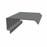Gable Trim Metal Sheet Colorbond Girth 457 mm. Valiant Grey AZ150