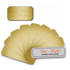 แผ่นอลูมิเนียม คอมโพสิต SkyHigh SH-6312 สีทองขนแมว 1.25 x 2.5 ม. 3 มม.