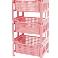 ชั้นวางของ3ชั้น SNOWY 41 x 51 x 91 ชมพู