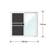 LYNN หน้าต่างบานเลื่อน รุ่น Z-Series 120*110 ซม. พร้อมมุ้งลวด