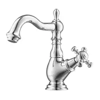 Single faucet for washbasin with push-button type drain (gold color) Glamis model COTTO CT1200C18#GR