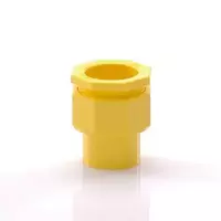 ข้อต่อเข้ากล่อง PVC ร้อยสายไฟ สีเหลือง 3/8 นิ้ว ตราช้างเอ็นพีไอ