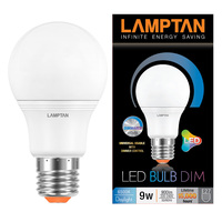 หลอดไฟ LED E27 9W เดย์ไลท์ ทรงลูกแพร์ LAMPTAN BULB DIM