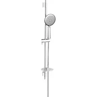Moon Shadow 200 adjustable shower rail with soap holder and i-Color chrome hand shower set, American Standard F40015-CHADY.