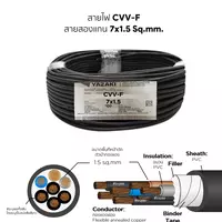 สายไฟ CVV-F 7x1.5 ตร.มม. YAZAKI