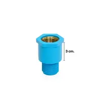 ข้อต่อ ผ.ม. (เกลียวนอก-ใน ทองเหลือง) 3 ซม.-หนา ฟ้า PVC 4 หุน (1/2 นิ้ว) SCG