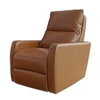 ROCKER RECLINER FURDINI LAGO HALF LEATHER สีน้ำตาล