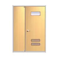 ประตูเหล็ก DoorTech บานครึ่ง ND-01 H-Wood Nature