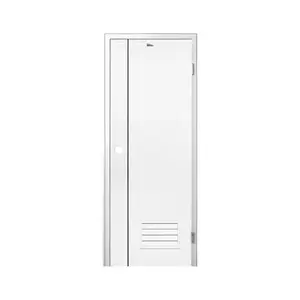 ชุดประตูห้องน้ำพร้อมวงกบ UPVC เจาะลูกบิด ASARA A812 70x200 ซม. สีขาว-1