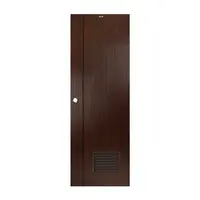 ประตูห้องน้ำ UPVC AZLE LT-05 เกล็ด 70X200 ซม. สีน้ำตาล-สีโอ๊ค เจาะลูกบิด