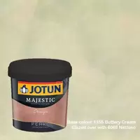สีทาภายใน Jotun Majestic Design Pearl สี 1155 Buttery Cream + 6066 Nettuno