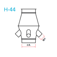 อุปกรณ์ท่อลม H-44 ปลายท่อ