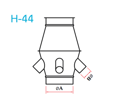 อุปกรณ์ท่อลม H-44 ปลายท่อ-1