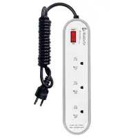 รางปลั๊กไฟ 3 ช่อง 1 สวิตช์ ELECKTA ET3146-2GY 2 เมตร สีเทา
