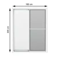 UPVC Double Sliding Door 200x205 CM Hoffen