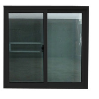 หน้าต่างบานเลื่อน อะลูมิเนียม S-S มุ้ง WINDOW ASIA F10 120X110 ซม. สีดำ