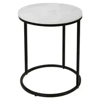 SIDE TABLE CUZCO WHITE MARBLE