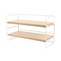 ชั้นวางของไม้ 2 ชั้น STACKO RUZ 37x16.5x24 ซม. สีธรรมชาติ/ขาว