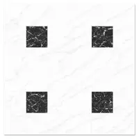 กระเบื้องปูพื้น 40x40 ซม. คาซ่า นิว แบล็ค ไวท์0.96M2