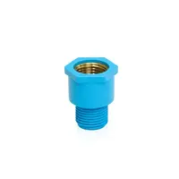 ข้อต่อ ผ.ม. (เกลียวนอก-ใน ทองเหลือง) 2 ซม.-หนา ฟ้า PVC 4 หุน (1/2 นิ้ว) SCG