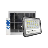 สปอร์ตไลท์โซล่าเซลล์ RACER FLOODLIGHT 60 วัตต์ วอร์มไวท์ สีเทา
