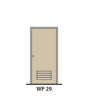 ประตูเหล็ก LYNN WP29-MT (สีครีม PE-702461)