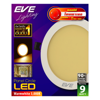 ดาวน์ไลท์ LED EVE PANEL CIRCLE 9 วัตต์ WARMWHITE 5.71 นิ้ว กลม