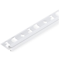 Aluminum eyebrows, small square corners, shiny silver, DP 2M