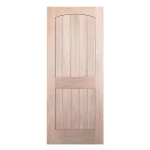ประตูไม้เนื้อแข็ง N999 NARA-08 90X200 ซม. สีธรรมชาติ ไม่เจาะลูกบิด-1