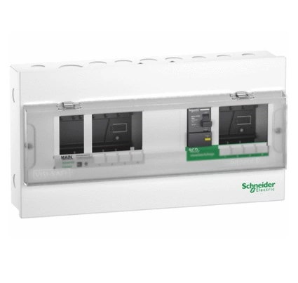 ตู้คอนซูมเมอร์ 4+4 ช่อง SCHNEIDER บัสบาร์แยกแบบปลั๊กออนพร้อม RCCB 40A 30mA-1