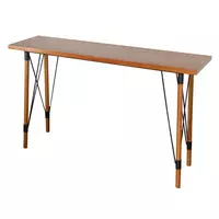 TEAKWOOD TABLE BAR ROUND LEG SPRING