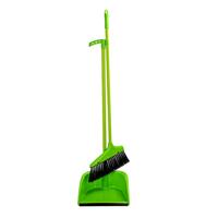 BROOM+DUST PAN RUBBER EDGE YJ-1849 GREEN