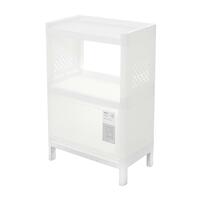 ชั้นวางของ 2 ชั้น 1 ลิ้นชัก STACKO MONO 48x30x76 ซม. สีขาว