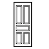 Fiber Glass Door TIS QFiberDoor 5Straight 70x200 Primer