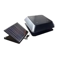 พัดลมระบายอากาศ Solar cell ติดหลังคา ทรงสี่เหลี่ยม แยกแผง ปรับแผงได้ 14 นิ้ว
