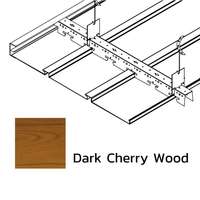 ฝ้าเหล็กกัลวาไนซ์ ตัวเอฟ F-Plank Metalworks ลายไม้ Dark Cherry Wood
