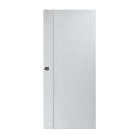 ประตู UPVC Lynn สำหรับห้องน้ำ บานเรียบ เซาะร่อง สีขาว MG1
