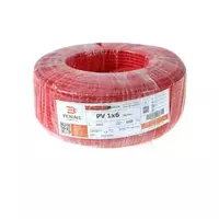 สายไฟโซล่าเซลล์ PV 1 x 6 x 100 ม. สีแดง