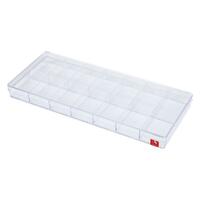 กล่องแบ่งช่อง 14 ช่อง BOXBOX 1224-14L 11x26x2.5 ซม. สีขาว