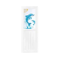 ประตูห้องน้ำ UPVC ไม่เจาะลูกบิด AZLE โลมา (บานทึบ) 70x200 ซม. สีขาว