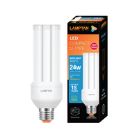 หลอดไฟ LED E27 24W เดย์ไลท์ ทรงกระบอก LAMTAN COMPACT U-Type