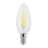 หลอดไฟ LED E14 4W วอร์มไวท์ หลอดจำปา SYLVANIA TOLEDO FIRA