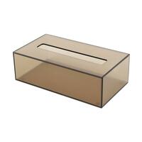 TISSUE BOX ACRYLIC KECH LIGHT BROWN